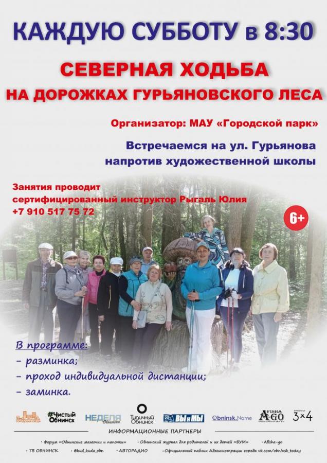 Северная ходьба в лесу